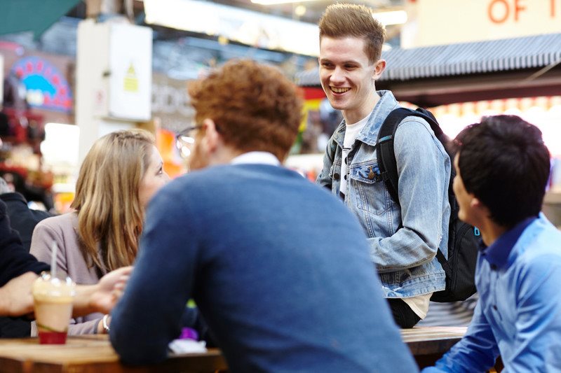 Students in Tooting Market